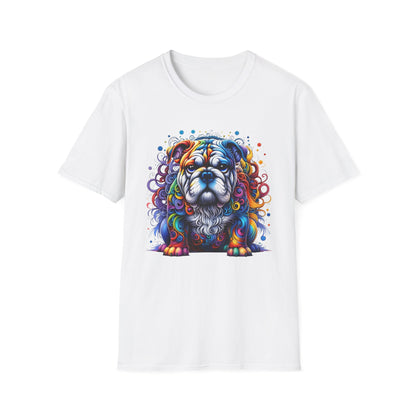 Colorful Bulldog Unisex Graphic Tee
