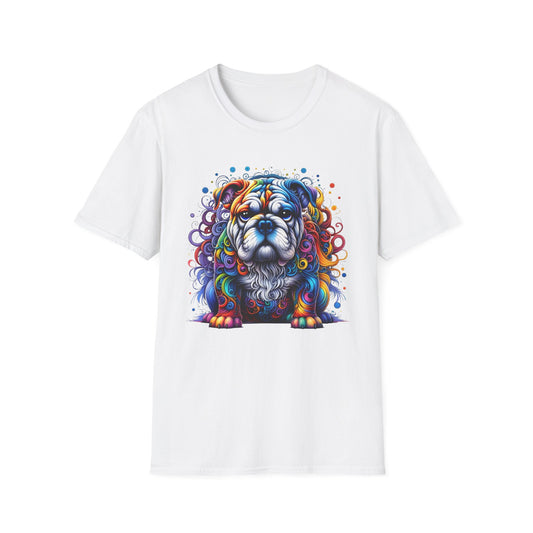 Colorful Bulldog Unisex Graphic Tee