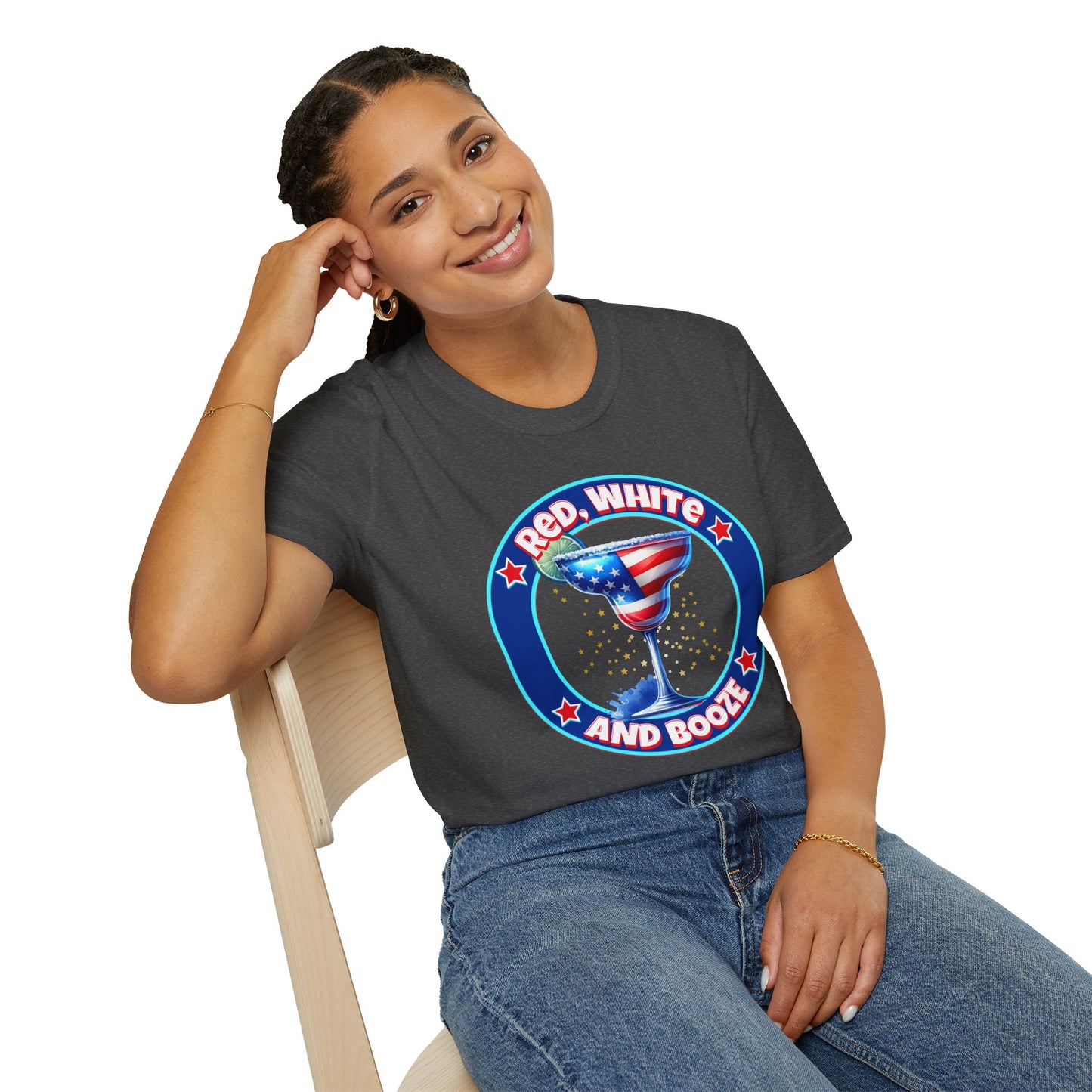 Red, White and Booze Unisex Graphic T-Shirt