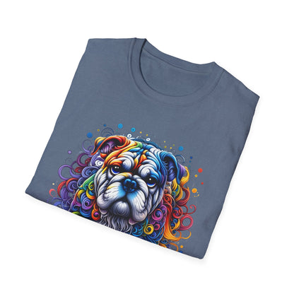 Colorful Bulldog Unisex Graphic Tee