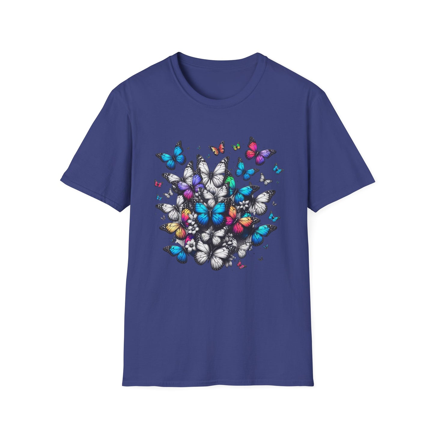 Colorful Butterfly Cluster Unisex Graphic T-Shirt