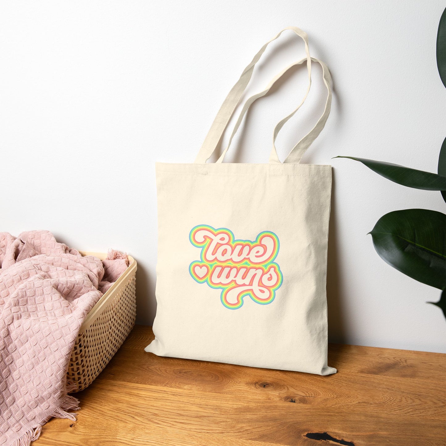 Love Wins Cotton Canvas Tote Bag