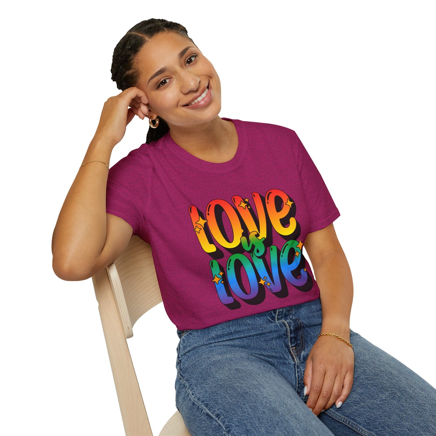 Love is Love Rainbow Unisex Graphic T-Shirt