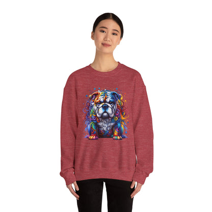 Colorful Bulldog Unisex Crewneck Sweatshirt