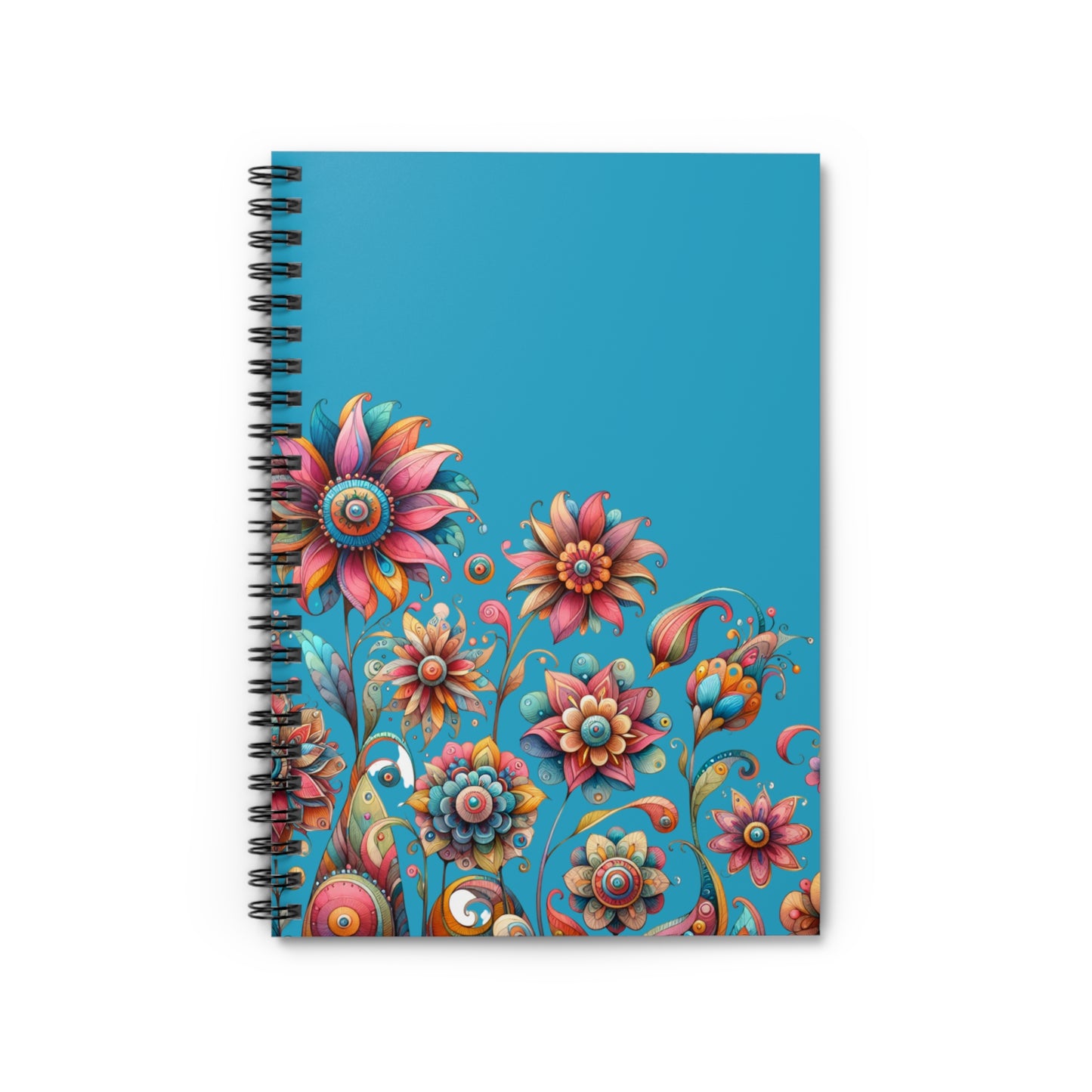 Vibrant Floral Spiral Journal Notebook