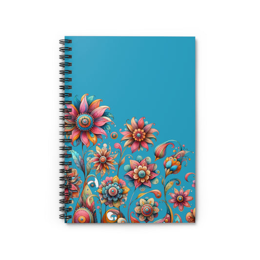 Vibrant Floral Spiral Journal Notebook