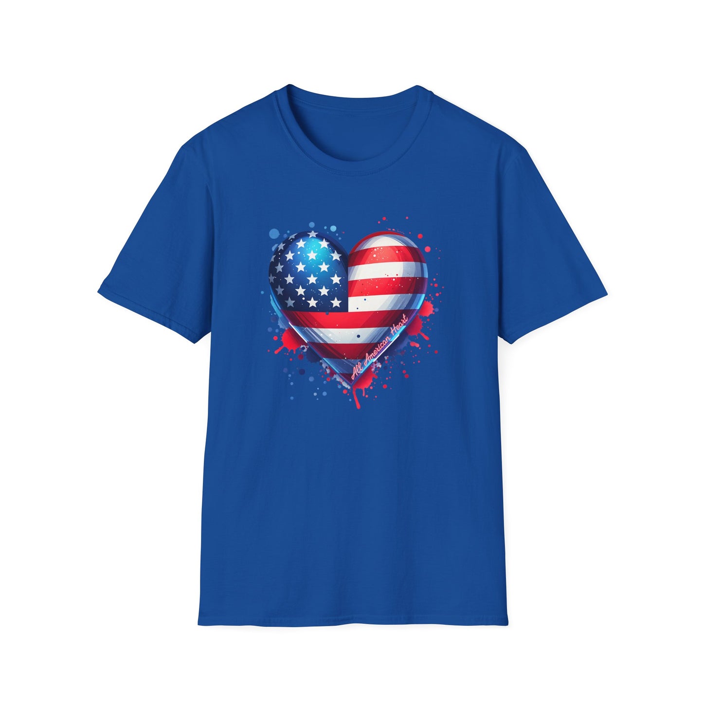 All American Heart Patriotic Unisex Graphic T-Shirt