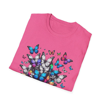 Colorful Butterfly Cluster Unisex Graphic T-Shirt