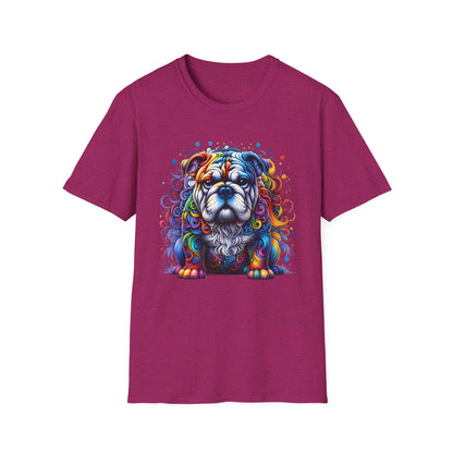 Colorful Bulldog Unisex Graphic Tee