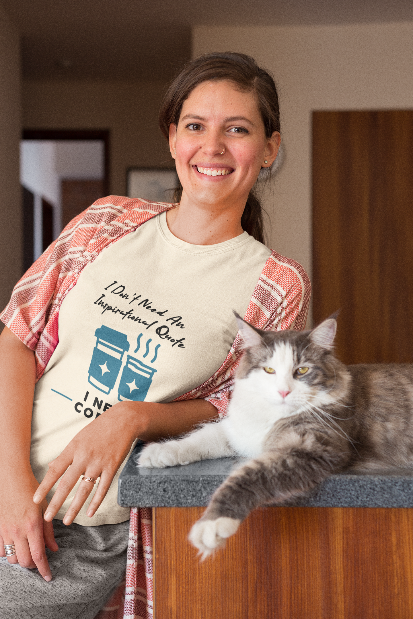 I Don’t Need an Inspirational Quote, I Need Coffee Unisex Graphic T-Shirt