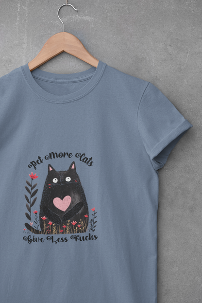 Pet More Cats Give Less F*cks Unisex T-Shirt