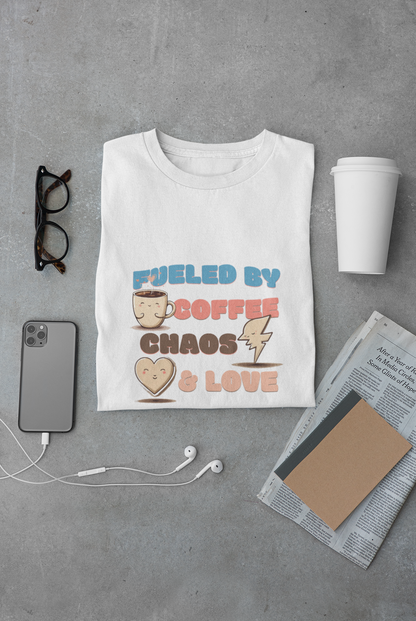 Fueled by Coffee Chaos & Love Unisex T-Shirt