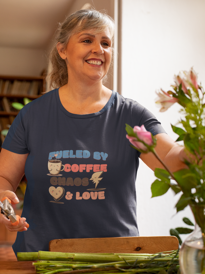 Fueled by Coffee Chaos & Love Unisex T-Shirt