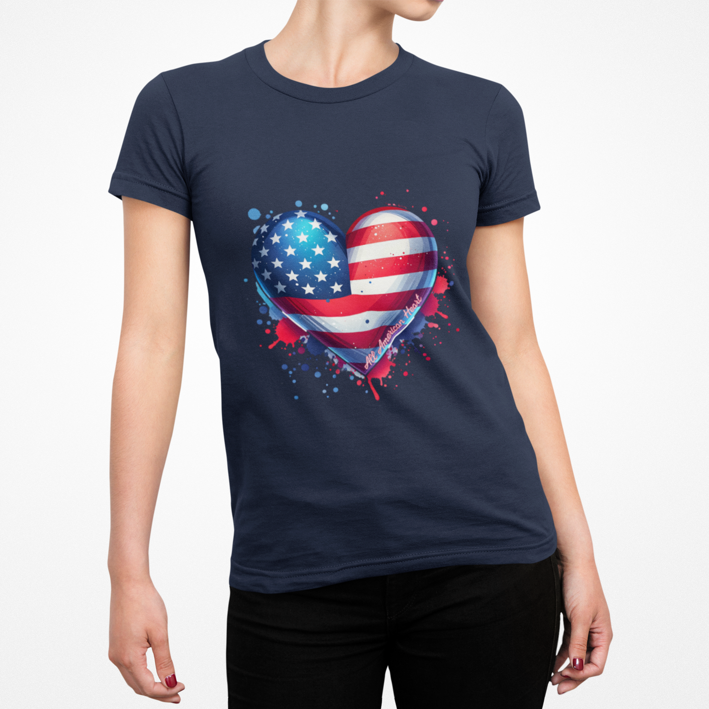 All American Heart Patriotic Unisex Graphic T-Shirt