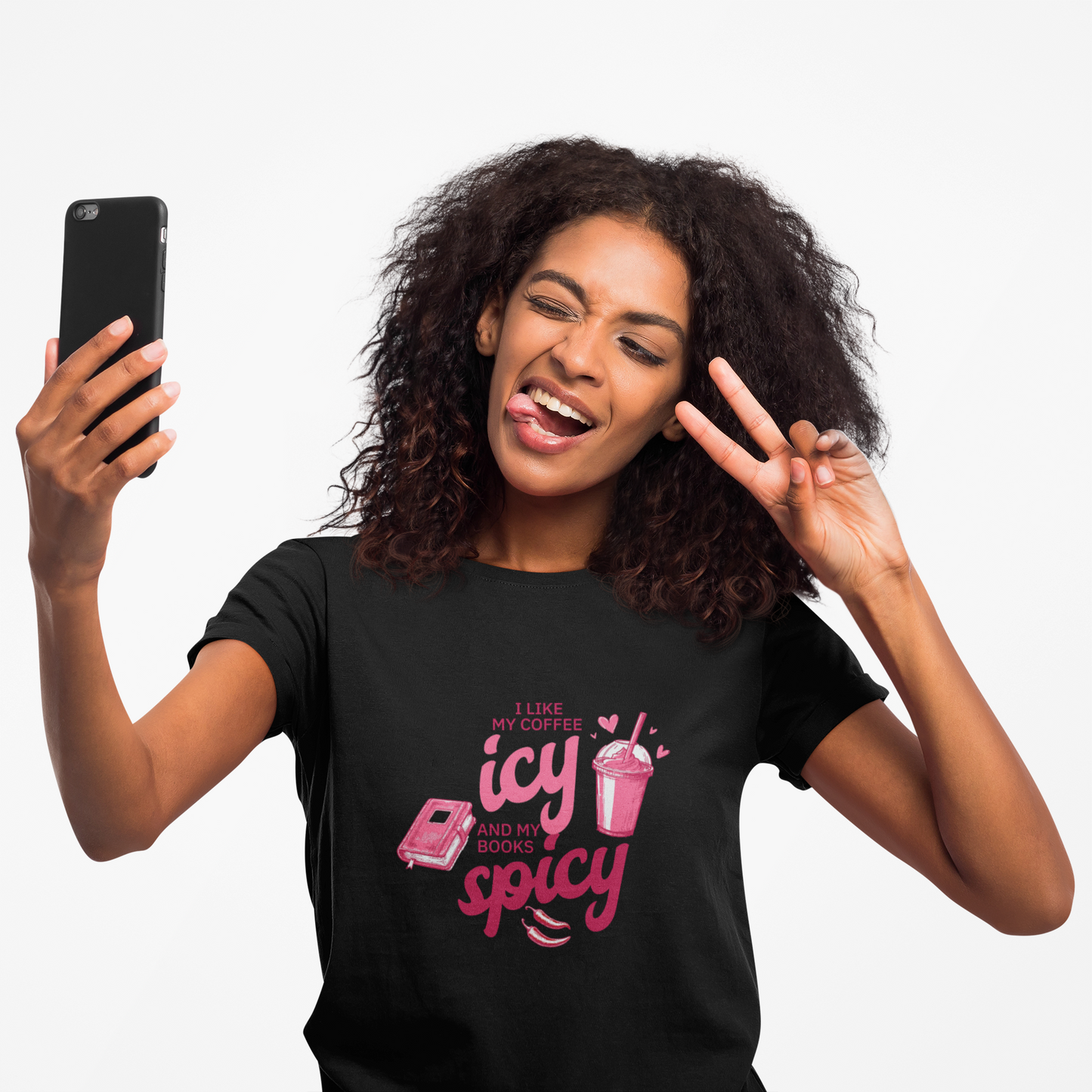 Icy Coffee & Spicy Book Lover Unisex T-Shirt