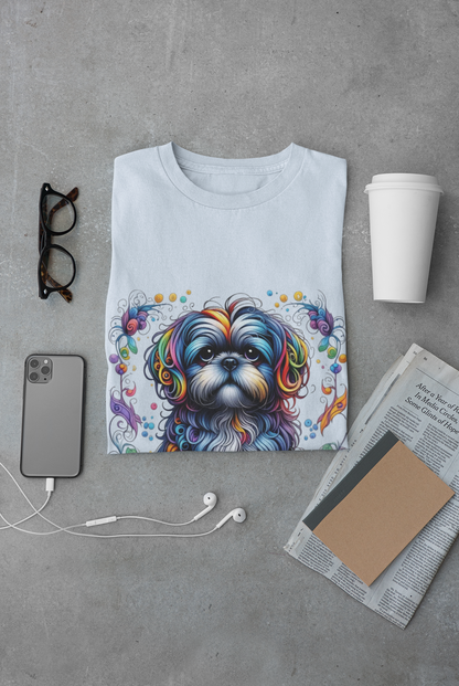 Colorful Shih Tzu Unisex Graphic T-Shirt