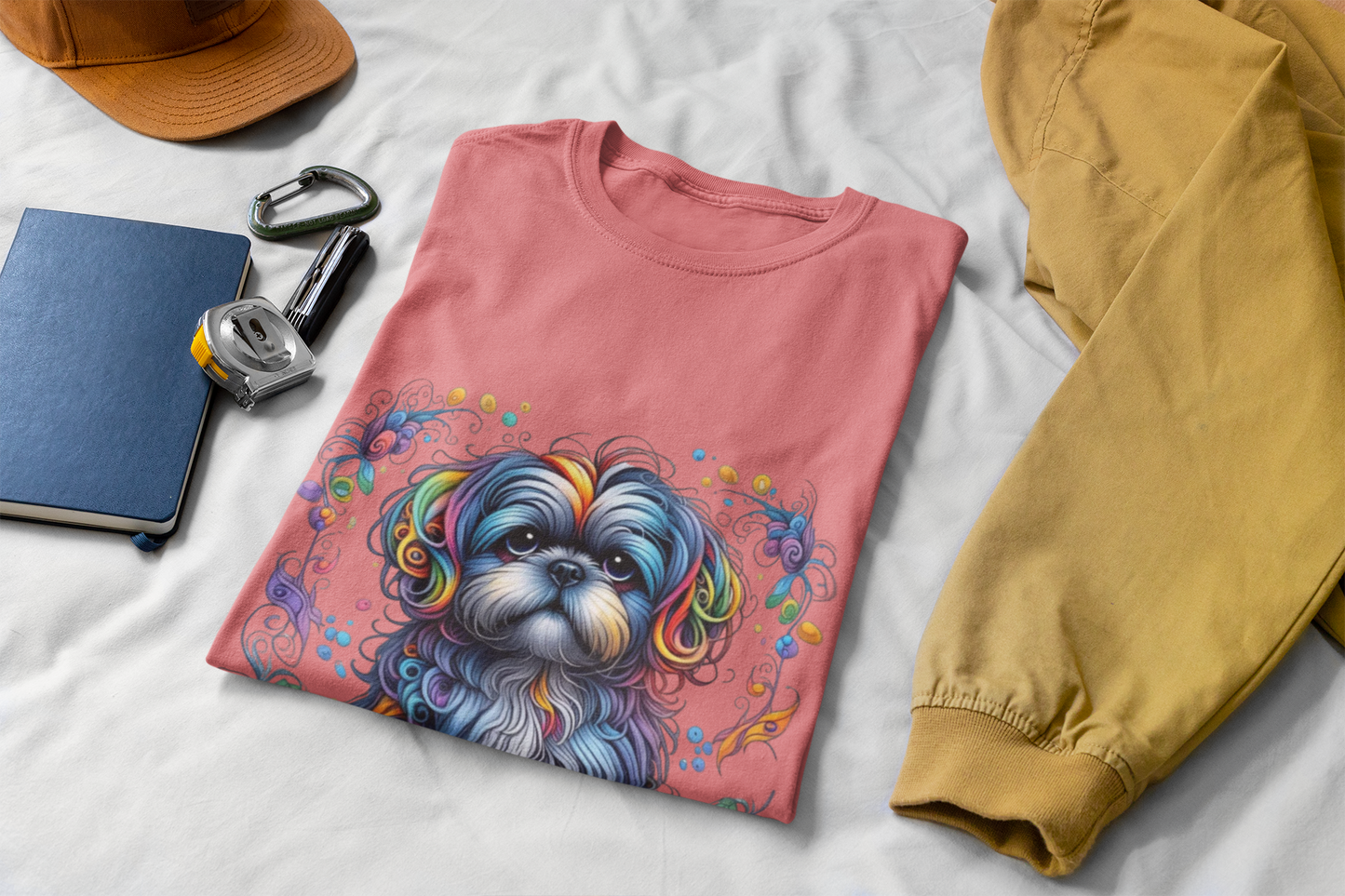 Colorful Shih Tzu Unisex Graphic T-Shirt