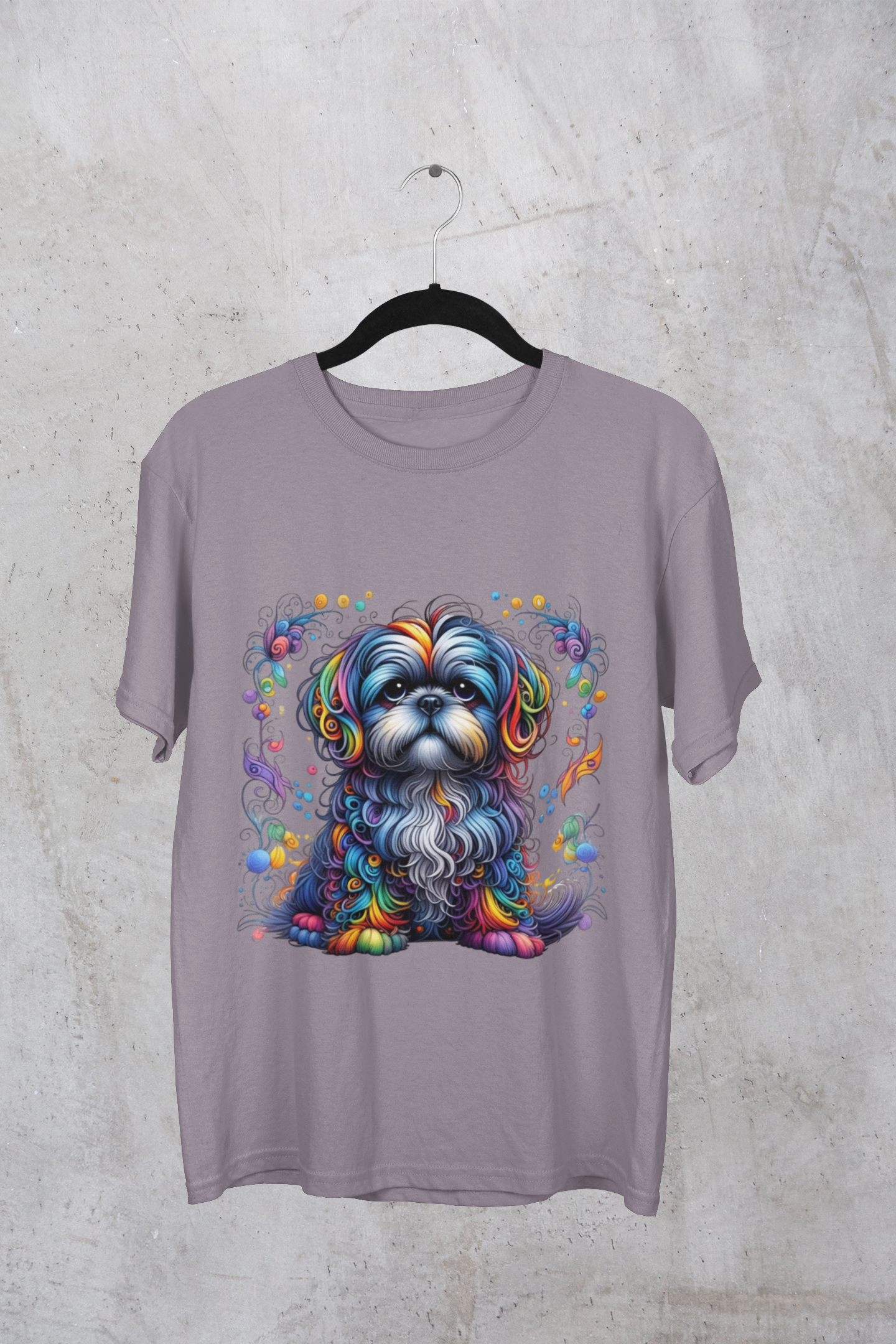 Colorful Shih Tzu Unisex Graphic T-Shirt