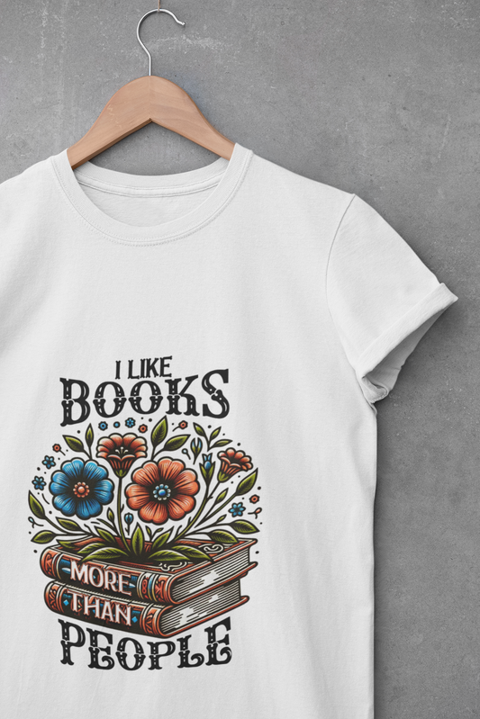 Books More Than People Unisex Graphic T-Shirt