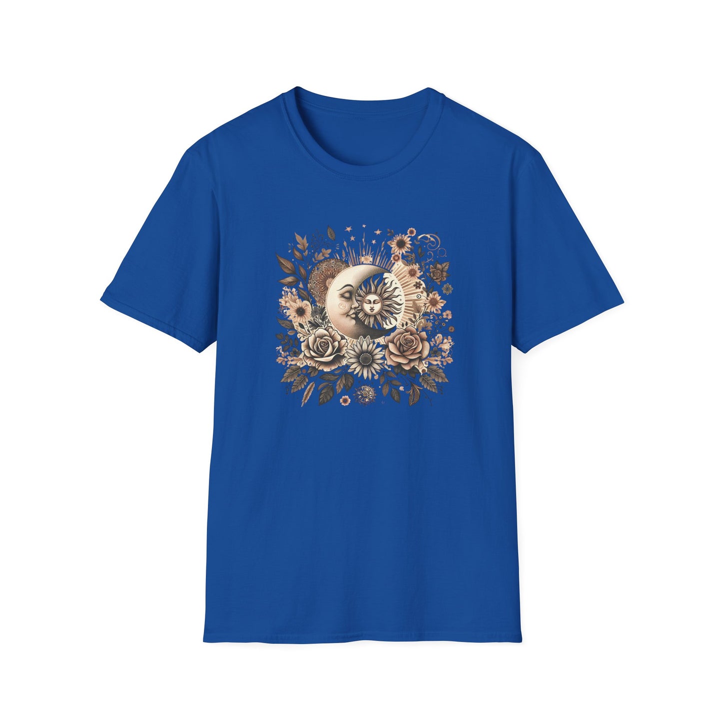 Boho Floral Moon Unisex Graphic T-Shirt