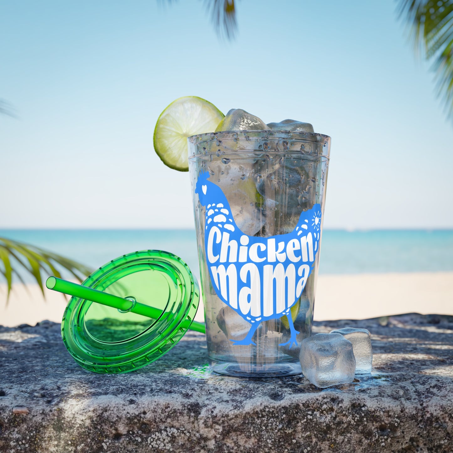Chicken Mama 16oz Insulated Tumbler with Straw