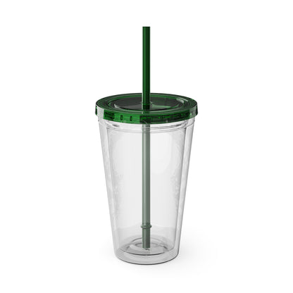 Colorful Shih Tzu 16oz. Insulated Tumbler with Straw