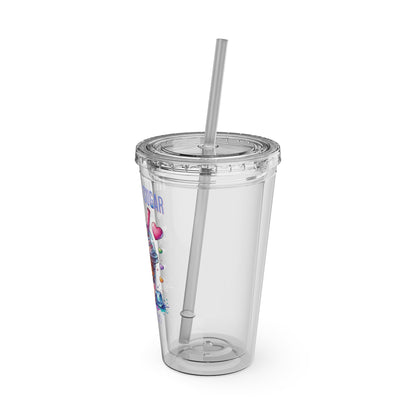 90% Sugar 16oz Insulated Tumbler with Straw
