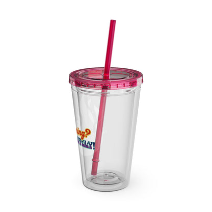 Flaming Pride 16oz Insulated Tumbler with Straw