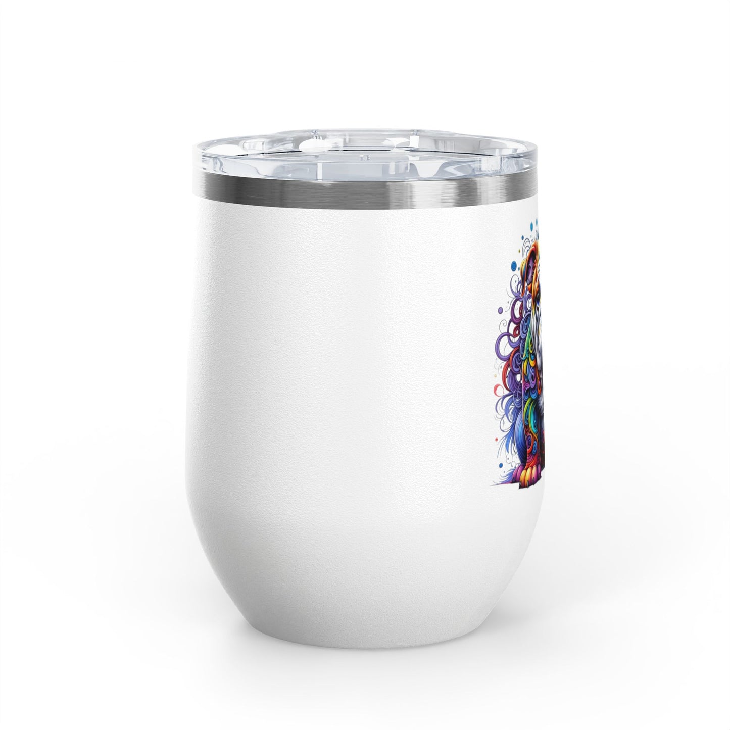 Colorful Bulldog 12oz. Insulated Wine Tumbler
