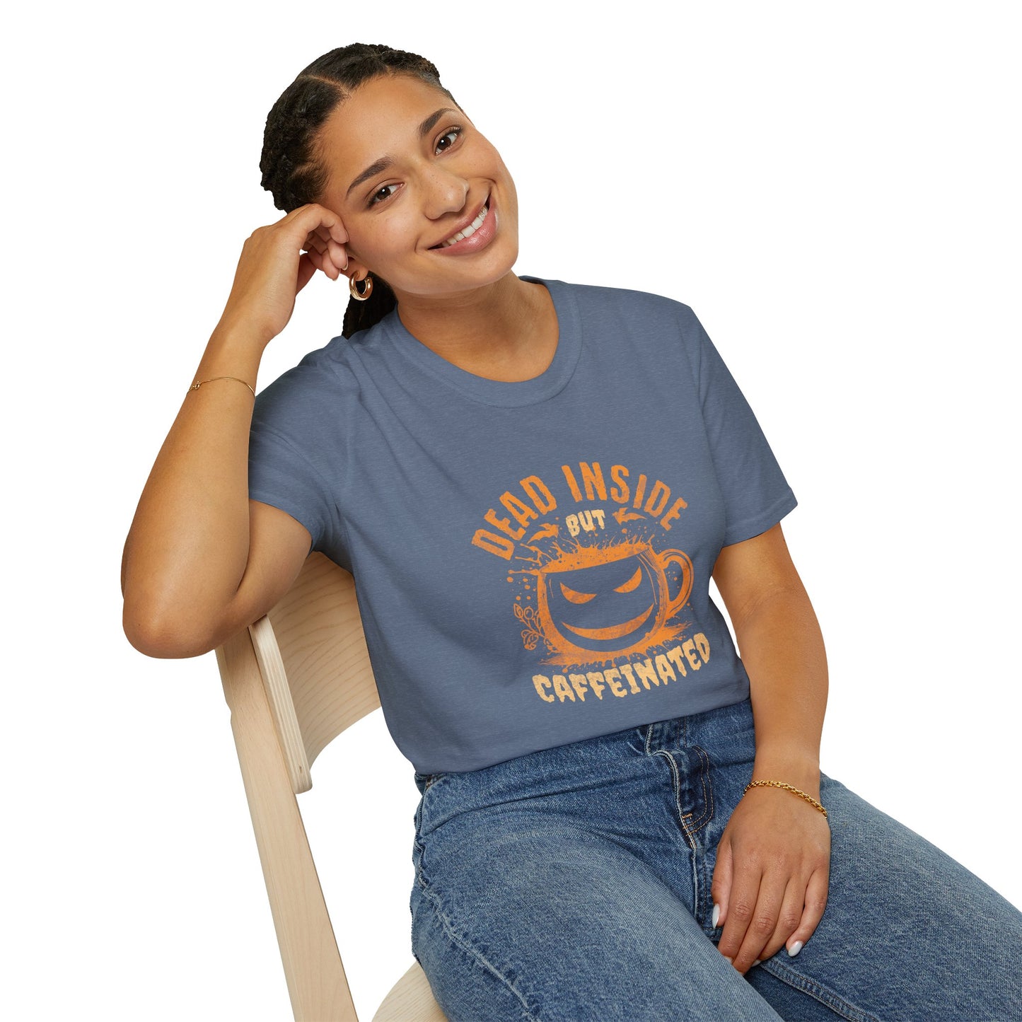 Dead Inside But Caffeinated Unisex Graphic T-Shirt