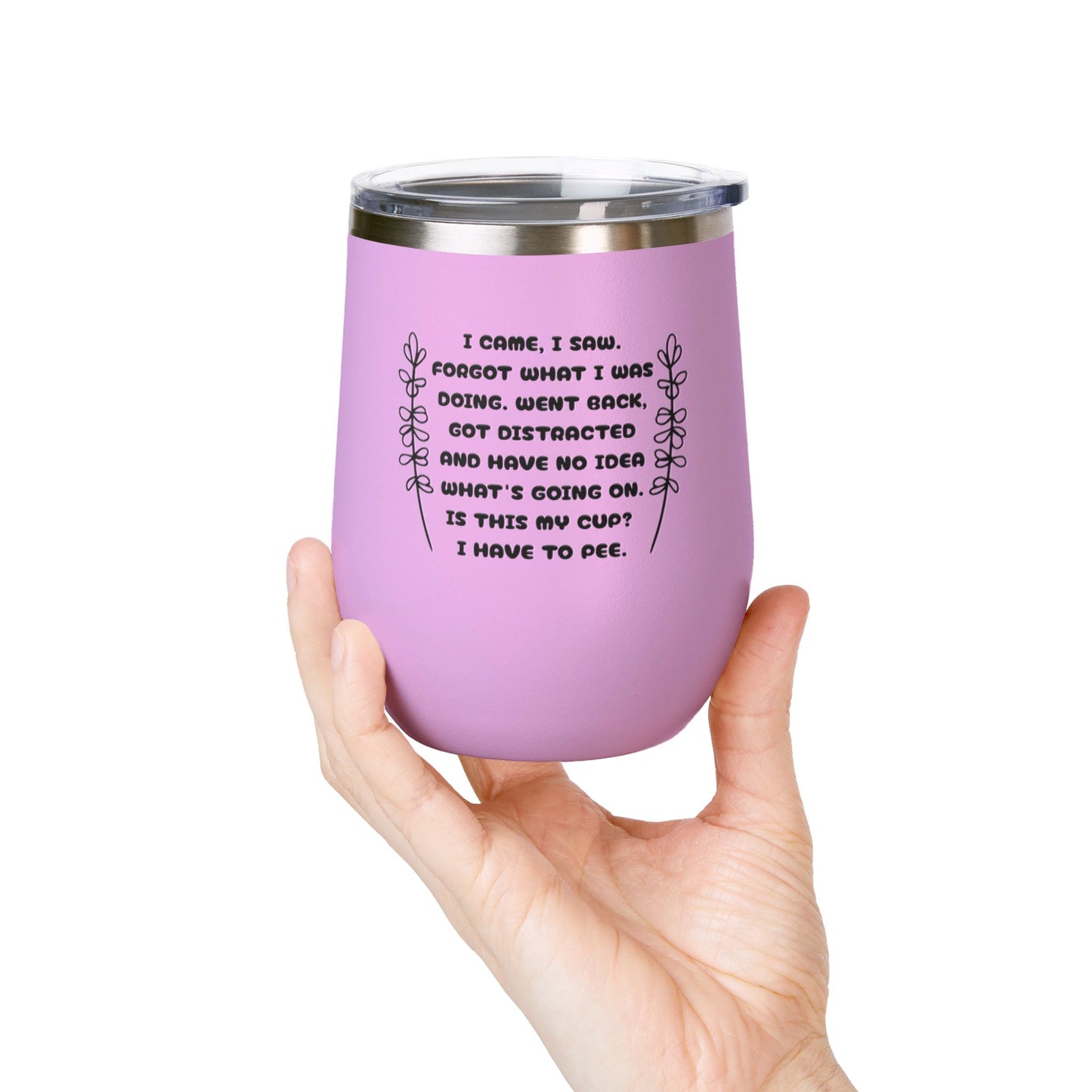 Scatterbrain 12oz Insulated Wine Tumbler