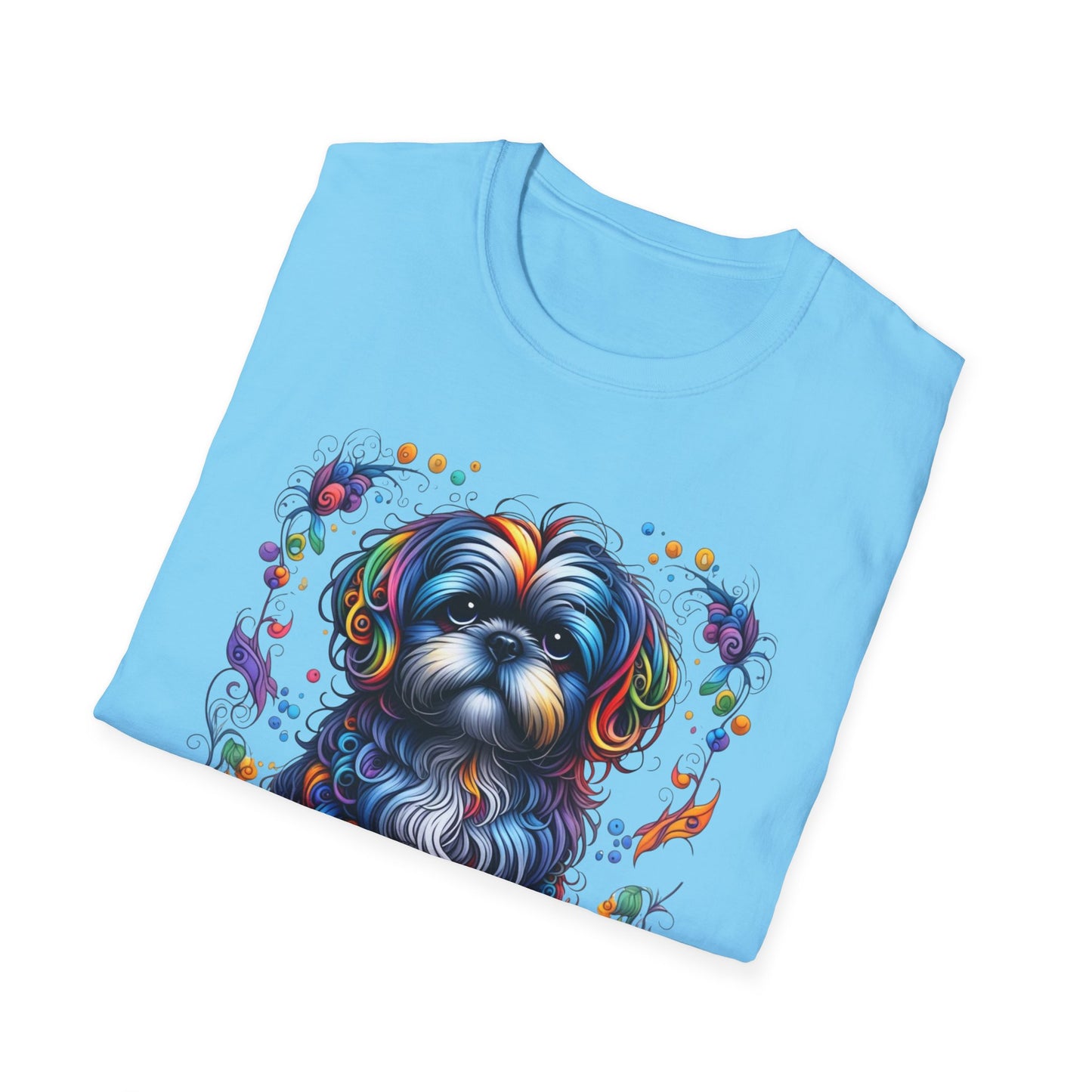 Colorful Shih Tzu Unisex Graphic T-Shirt