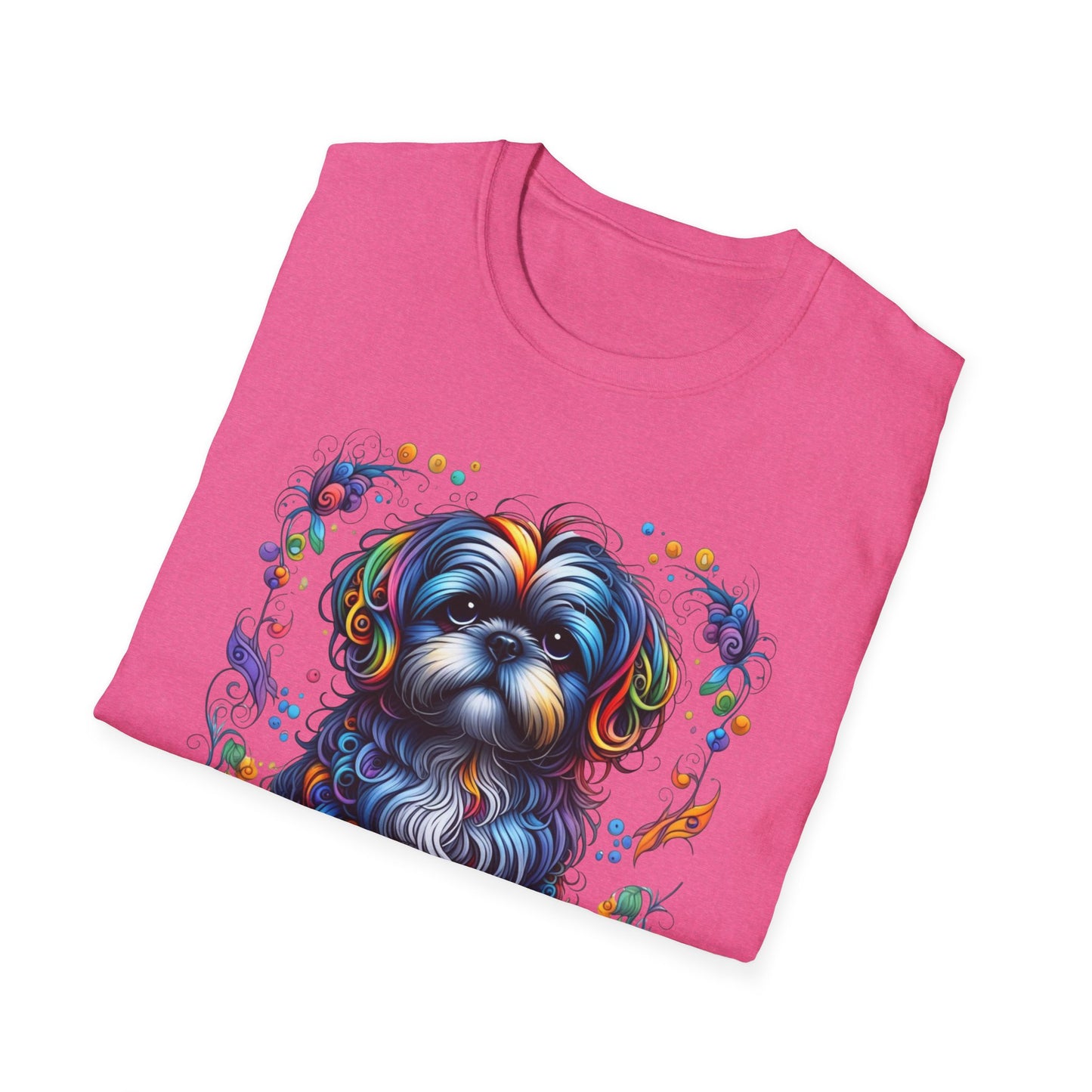 Colorful Shih Tzu Unisex Graphic T-Shirt