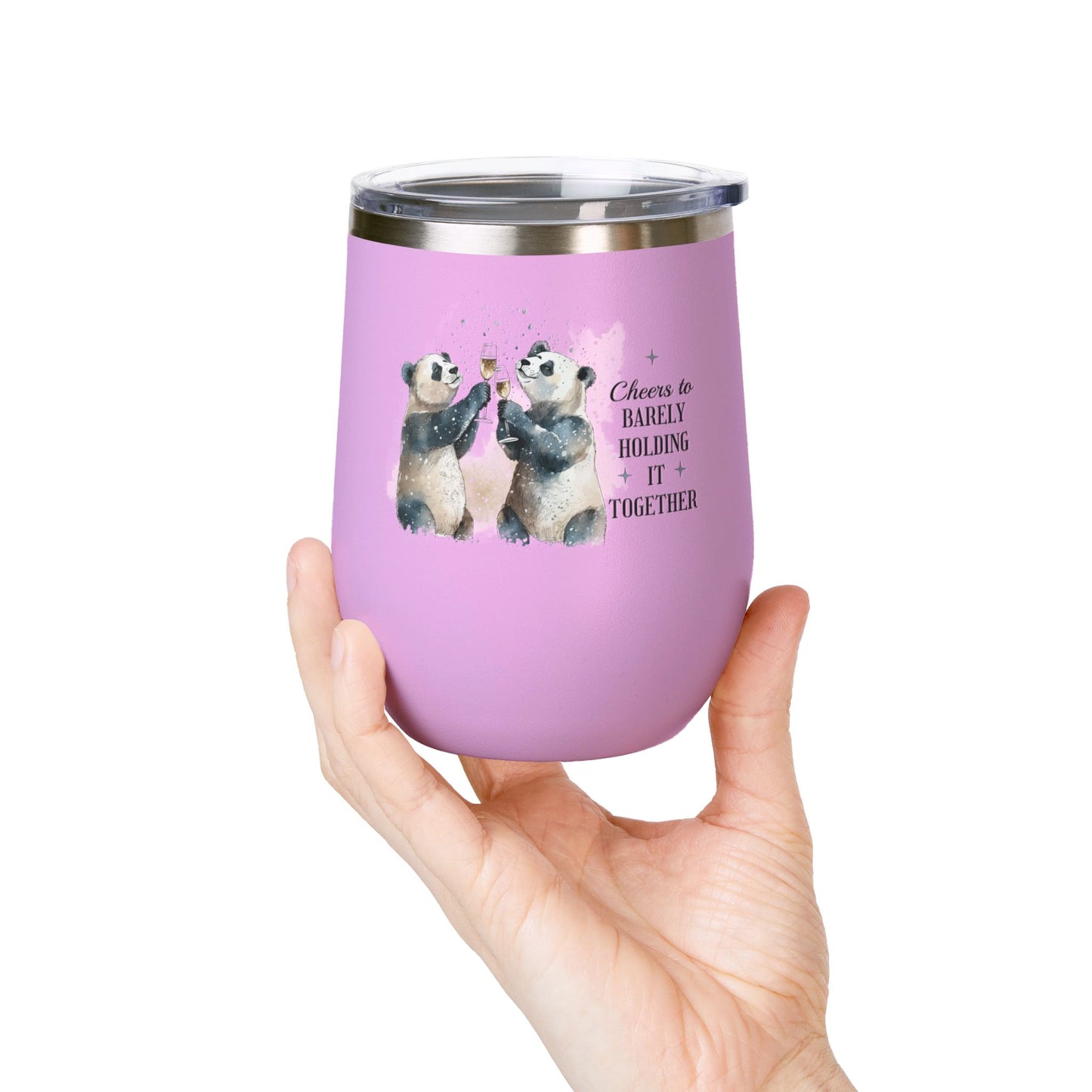 Cheers to Barely Holding It Together 12oz Insulated Wine Tumbler