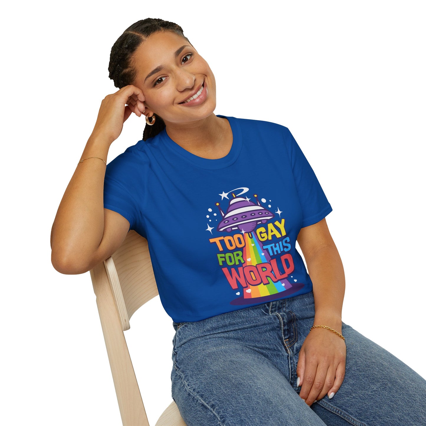 Too Gay for This World Unisex Graphic T-Shirt