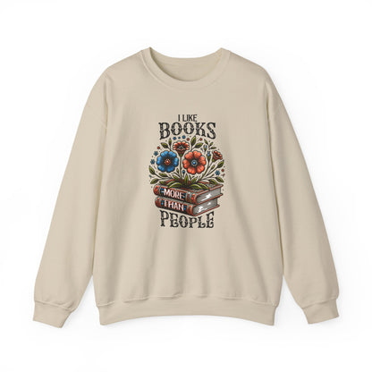 Books More Than People Crewneck Sweatshirt