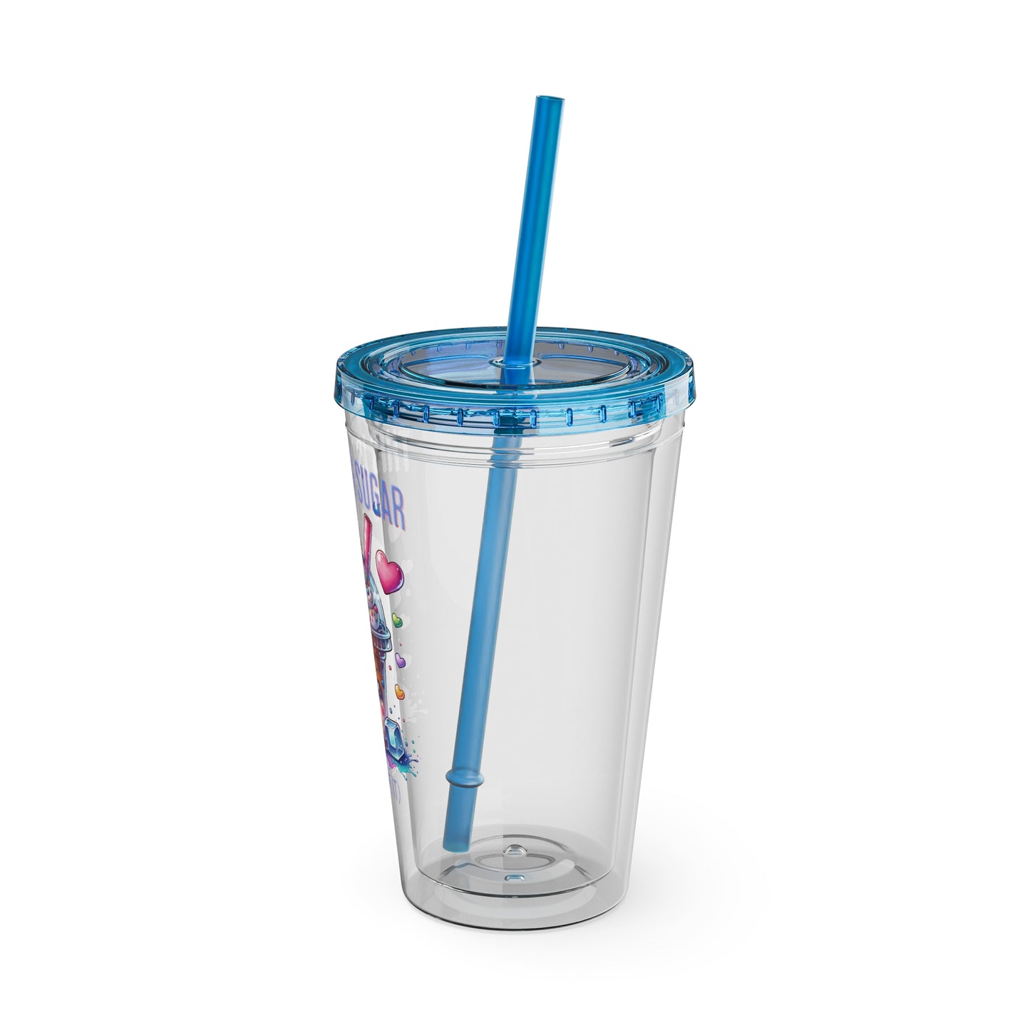 90% Sugar 16oz Insulated Tumbler with Straw