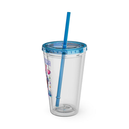 90% Sugar 16oz Insulated Tumbler with Straw