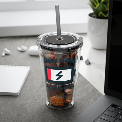 Mom Mode Always On 16oz Insulated Tumbler with Straw