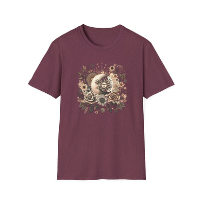 Boho Floral Moon Unisex Graphic T-Shirt