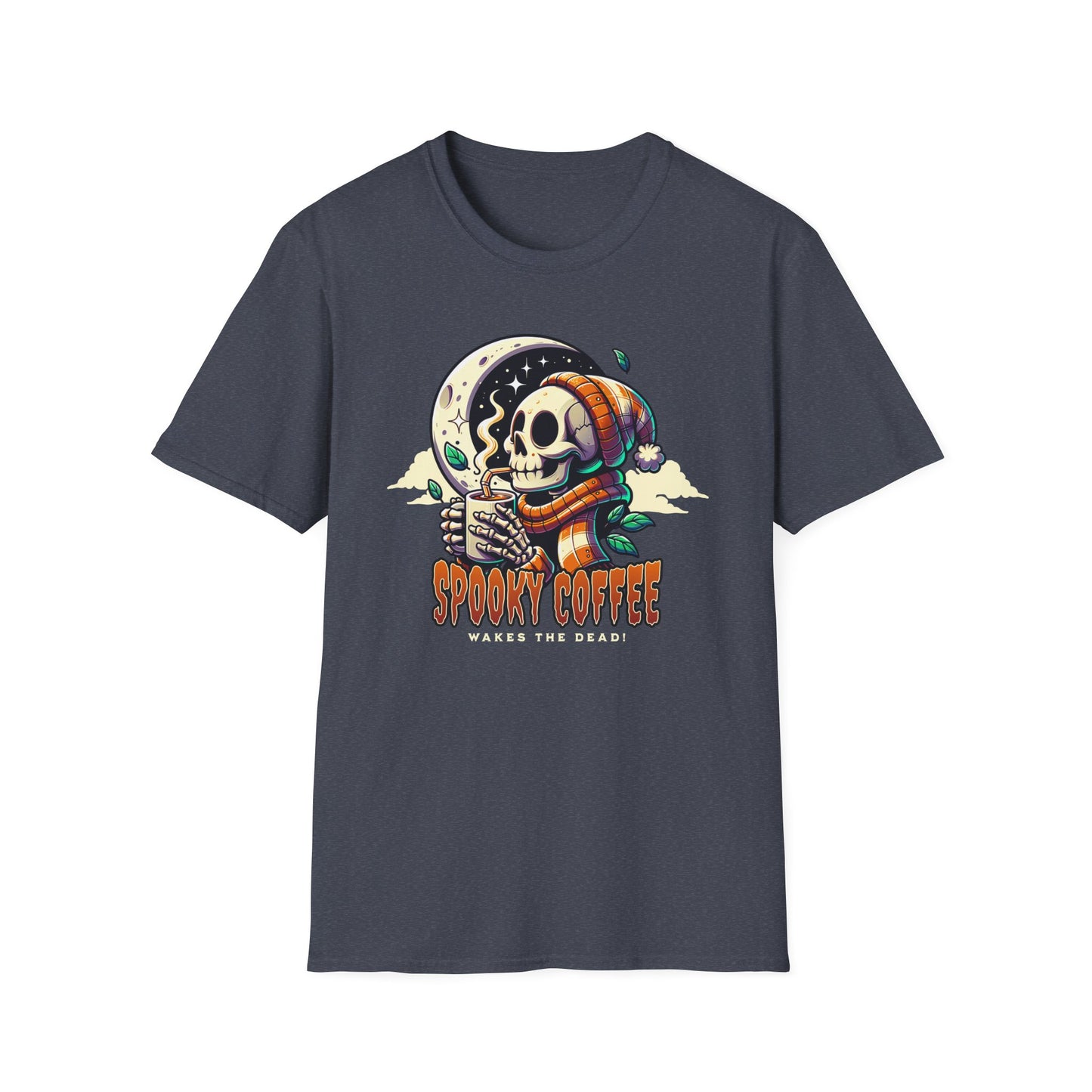 Spooky Coffee Skeleton Unisex Graphic T-Shirt