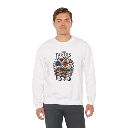 Books More Than People Crewneck Sweatshirt