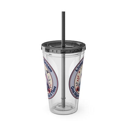 Living the Dream 16oz Insulated Tumbler with Straw