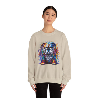 Colorful Bulldog Unisex Crewneck Sweatshirt