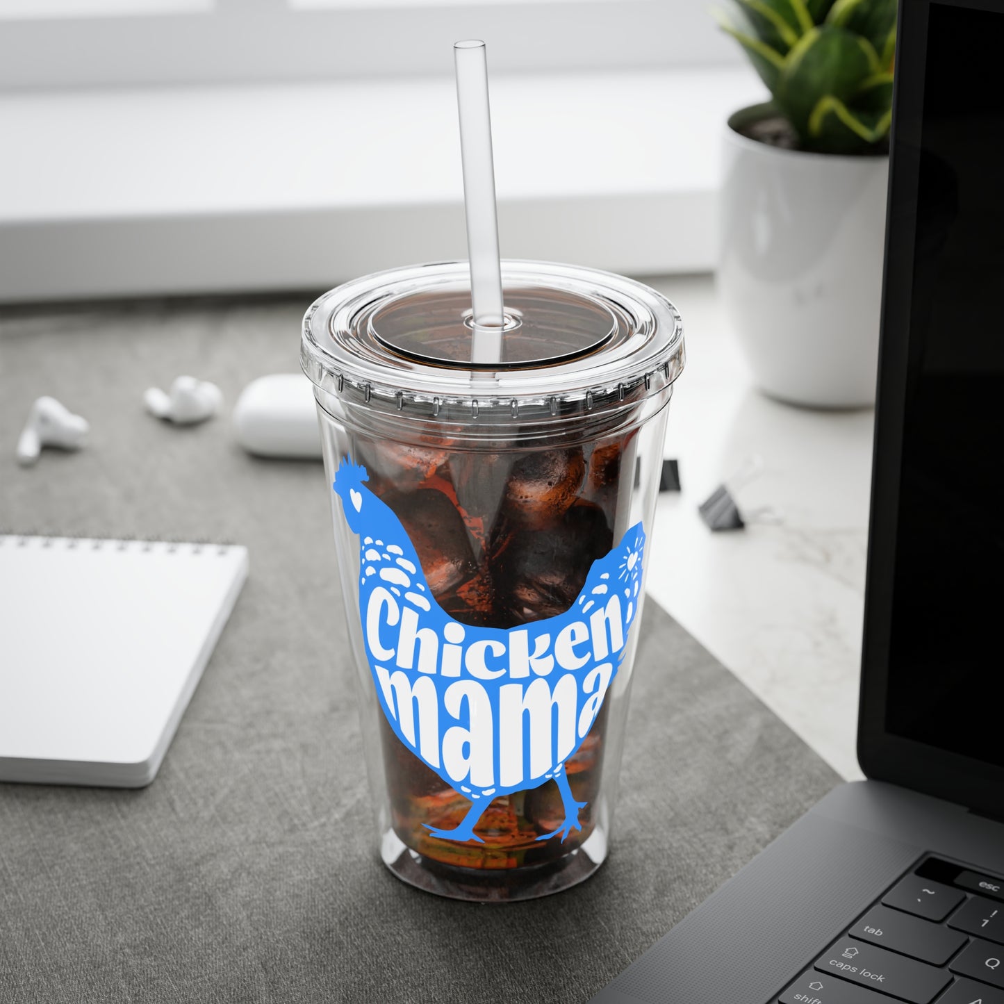 Chicken Mama 16oz Insulated Tumbler with Straw