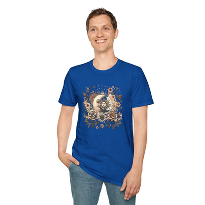 Boho Floral Moon Unisex Graphic T-Shirt