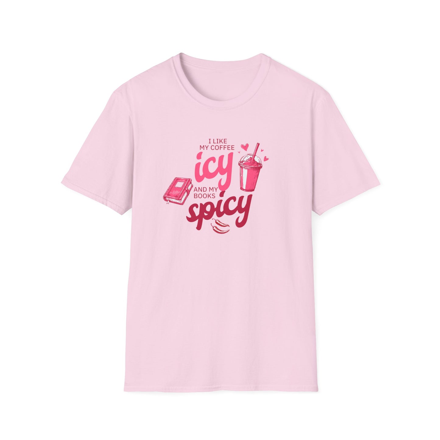 Icy Coffee & Spicy Book Lover Unisex T-Shirt