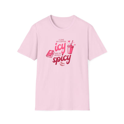 Icy Coffee & Spicy Book Lover Unisex T-Shirt