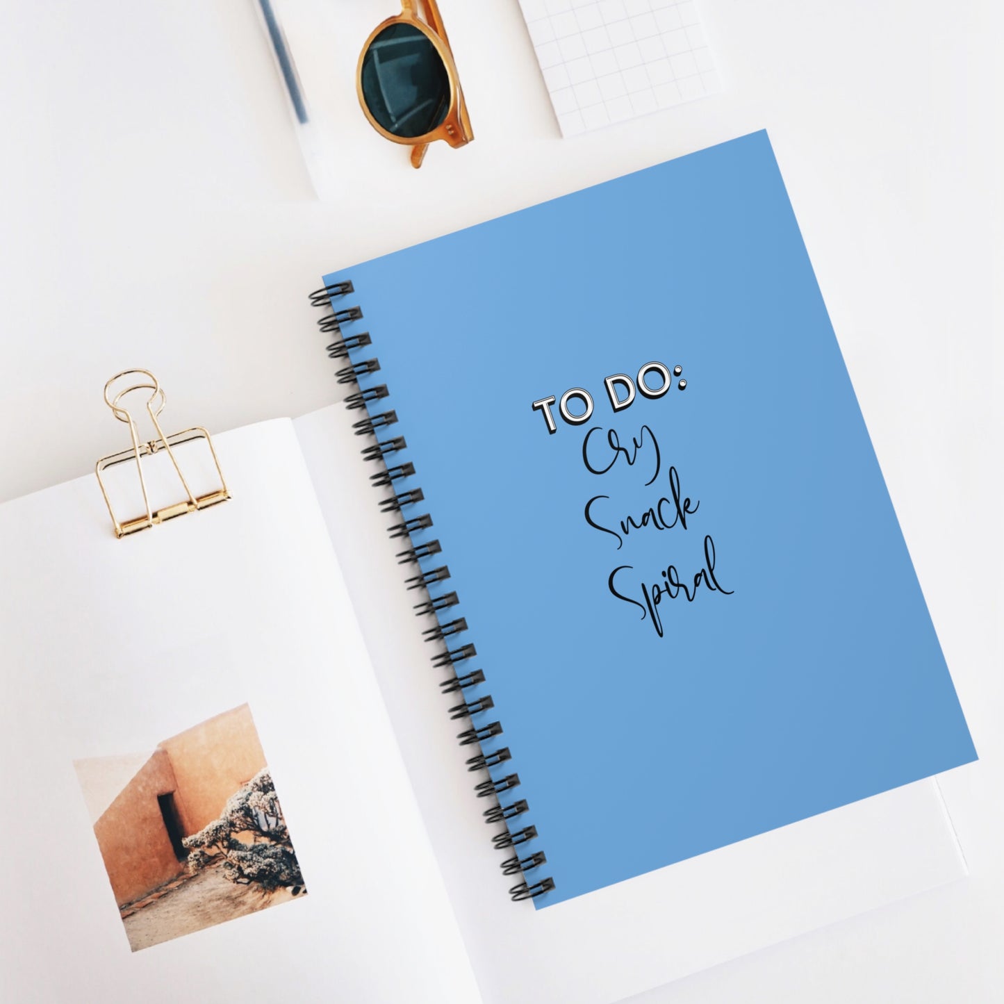 'To Do: Cry, Snack, Spiral' Journal Notebook