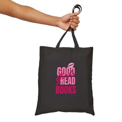 Good Girls Read Books Cotton Canvas Tote Bag